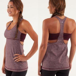 Lululemon Turbo Tank Tonka Stripe Bordeaux Drama